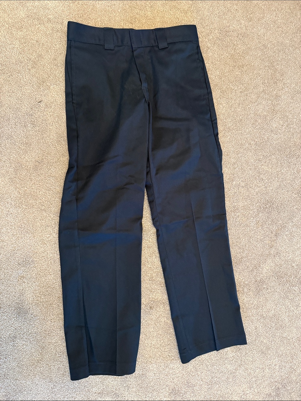 Dickies Black Straight-Leg Work Dress Pants